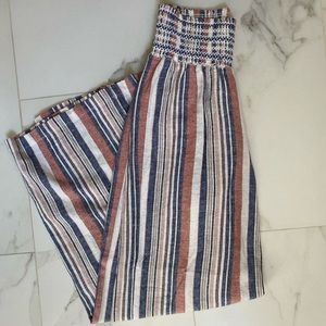 Rewash smocked wide leg pants
